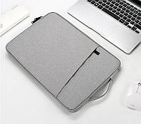 Чохол-сумка з  ручкою для ноутбука макбука MacBook Air/Pro M1 M2 М3 13.3"-14''  Світло-Сірий