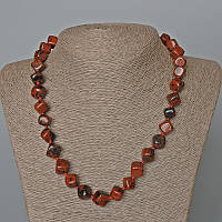 Намисто Обсидіан гладкий кубик d-10мм+- L-53см+- купити біжутерію дешево оптом в інтернеті