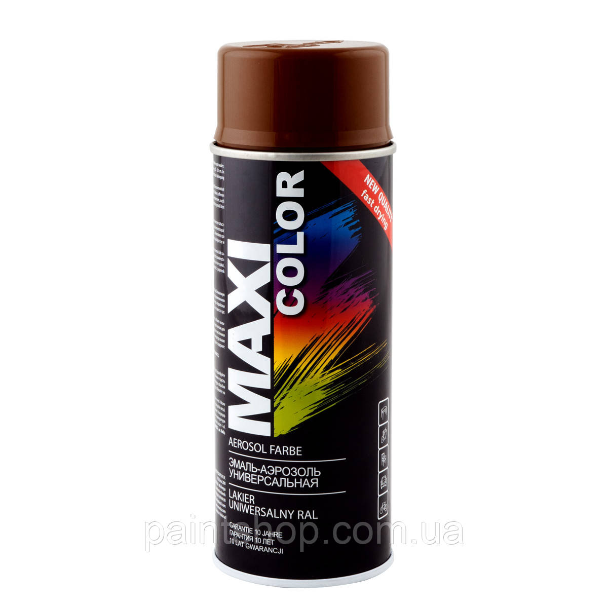 Емаль аерозольна універсальна Maxi Color RAL 8011 Коричневий 400 мл