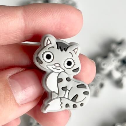 Міні Фелікс (світло-сірий) силіконова намистина, фото 1