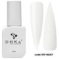 DNKa’ Top Milky Топ для нігтів без липкого шару, 12 мл