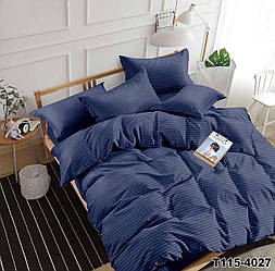 "блакитні" двоспальна постільна білизна тканина мікрострайп сатин