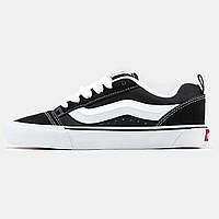 Мужские / женские кеды Vans KNU Skool Black White, унисекс черно-белые замшевые кроссовки ванс скул