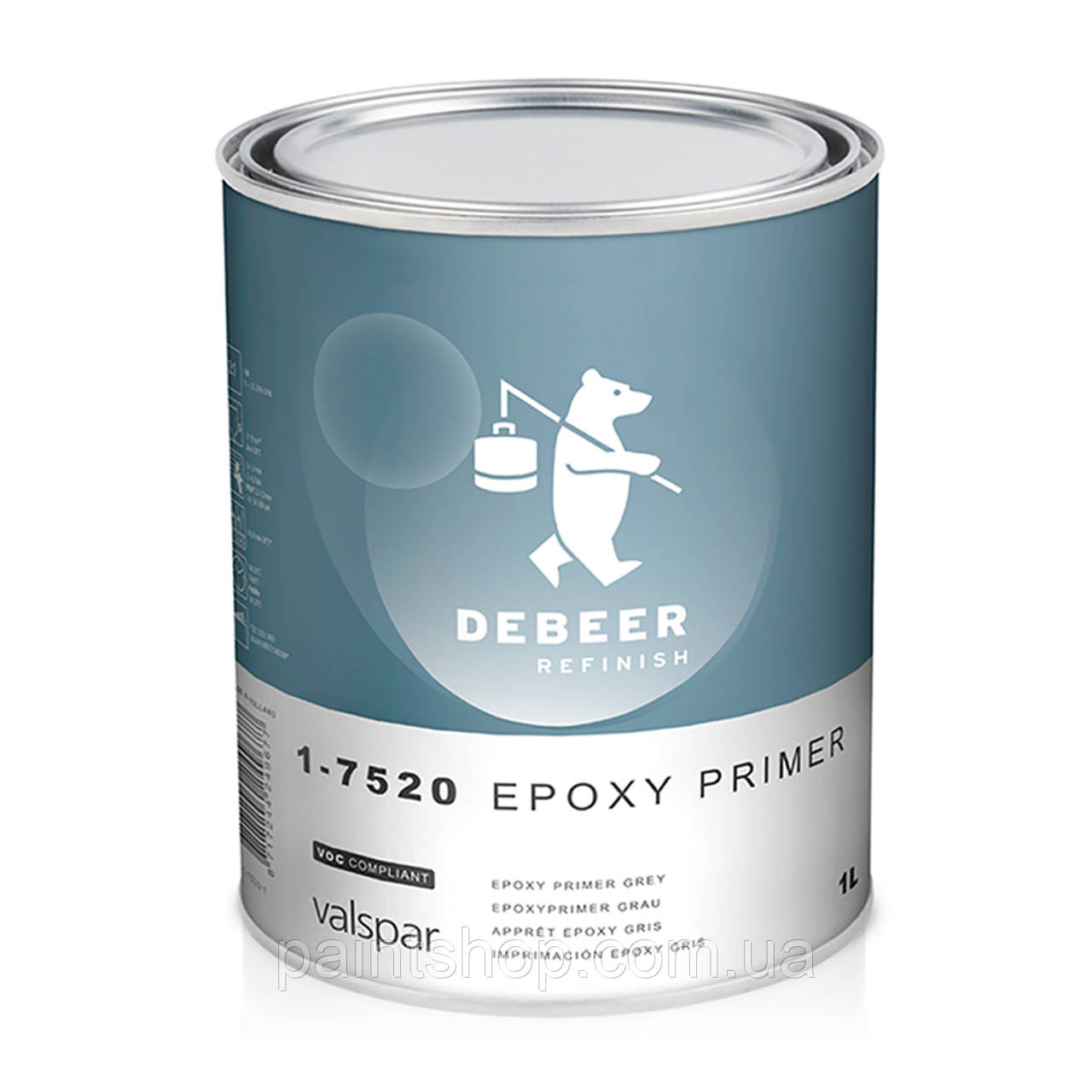 Грунт-наповнювач епоксидний DeBeer Refinish Epoxy Primer Сірий 1 л