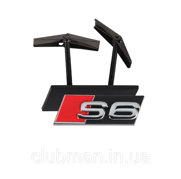Емблема шильдік S6 AUDI (Ауди) для решітки радіатору - Хром 68х22 мм