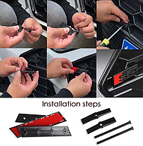 Емблема шильдік S6 AUDI (Ауди) для решітки радіатору - Хром 68х22 мм, фото 2