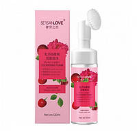 Пінка-мус зі щіточкою для вмивання Sersanlove Peony Cherry Cleansing Foam з екстрактом вишні і півонії, 120мл