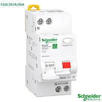 Дифавтомат Schneider Resi9 10А, 30mA, тип C, 1P+N, A, 6кА. Дифференциальный автоматический выключатель Шнайдер