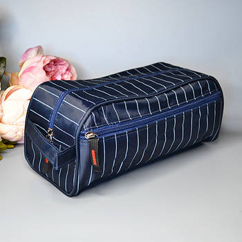 Косметичка дорожня тканинна 26*10 см на блискавці з кишенею в різних кольорах Luna