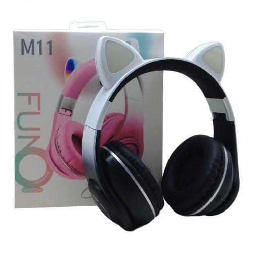 Навушники бездротові "Котик", з підсвічуванням (чорні), фото 1