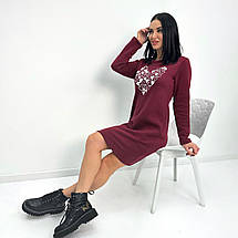 Тепла сукня з принтом "Romance"| Норма і батал, фото 4