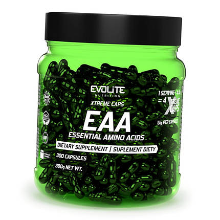 Незамінні амінокислоти ЕАА Evolite EAA Xtreme 300 капс, фото 2