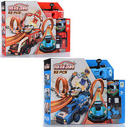 Ігровий набір Дитячий гоночний трек із 2 петлями та машинкою, що змінює колір Six-six Zero 53 елементи