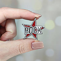 Металлический значок, пин "Rock. Рок"