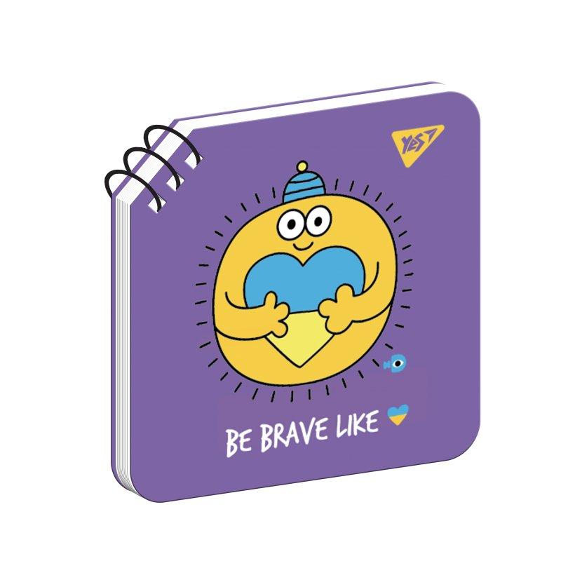 Блокнот YES 110х110/80 листів подвійна спіраль "Stand with Ukraine", клітинка 151817 G-Rich, фото 1