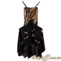 Карнавальна сукня «Складка» Чорно-золоте