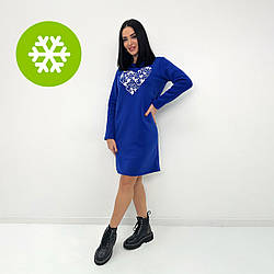 Тепла сукня з принтом "Romance" оптом | Батал