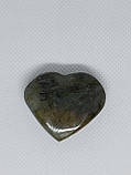 Лабрадор кабашон камінь серце без оправи 33*41*12 мм. натуральний лабрадор Індія, фото 2