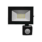 Прожектор LED з датчиком руху 30W 220V 1720lm 6500K IP65 122х97mm [4262380660113] LED-FL-30/65sensor EUROLAMP