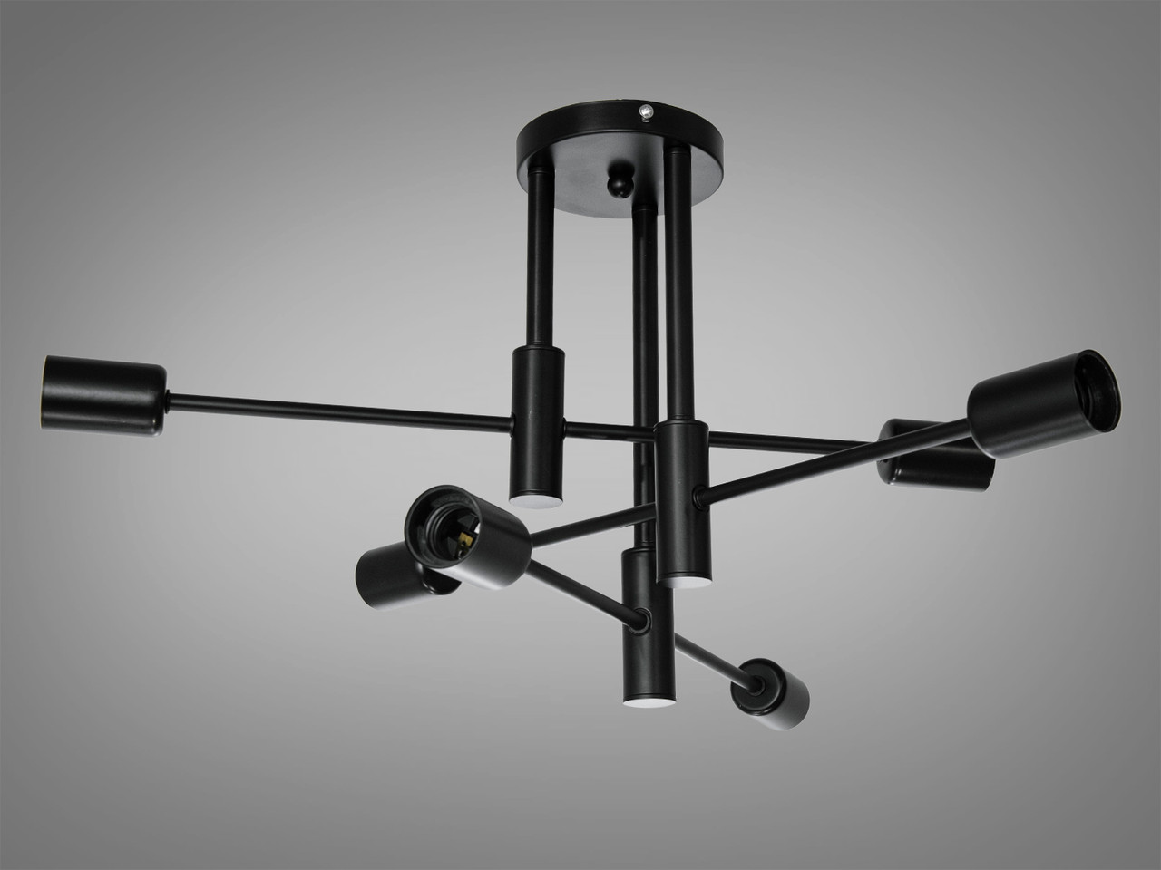 Люстра Loft на 6 ламп Е27 чорний XL2038-6BK