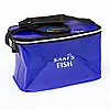 Сумка для риболовлі Sams Fish 17.5л 35x20x25см водонепроникна синя, фото 4