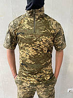 Убакс армейский с коротким рукавом летний мм14 Рип-стоп футболка убакс летняя повседневная CoolMax Пиксель