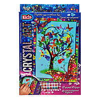 Набор креативного творчества "Crystal art Kids" Дерево Danko Toys CArt-01-01, 9 цветов, 6 форм, Land of Toys