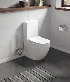 Унитаз-компакт KOLLER POOL Round Rimless RN-0665-RC-C + RN-0665-RC-T с сиденьем Soft Close