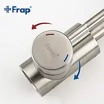 Змішувач для кухні Frap F44899-1 з гнучким виливом, 2 режими, фото 3