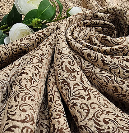 Готовые Шторы Блэкаут Жасмін, Золотий Горіх, фото 1