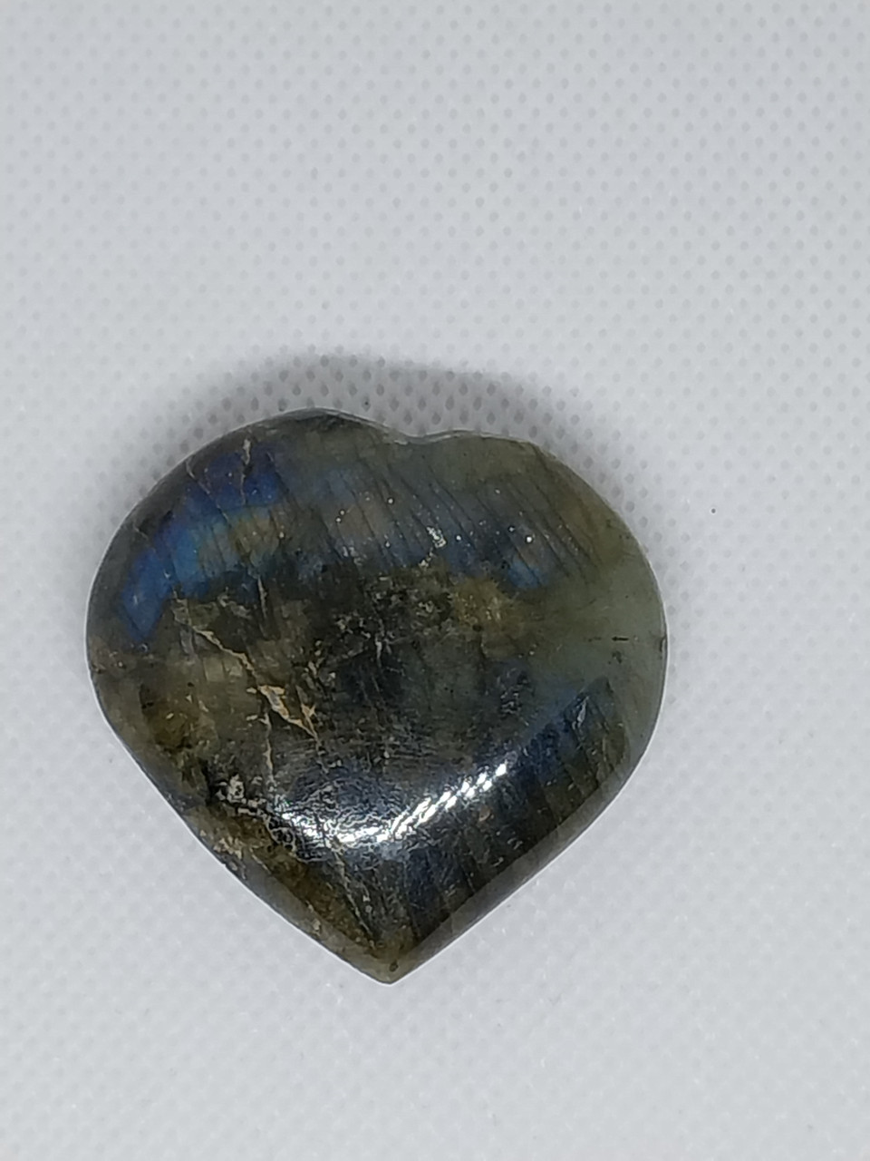 Лабрадор кабашон камінь серце без оправи 40*43*14 мм. натуральний лабрадор Індія