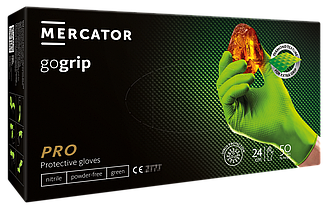 Професійні рукавички Mercator GoGrip, підвищеної міцності, зелені, розмір M, 50 штук