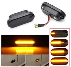 Повторювач повороту Пасат Б5 Volkswagen Passat B5 1996-2005 Фольксваген Пассат Б5 (2шт динамічні чорні ЛЕД)