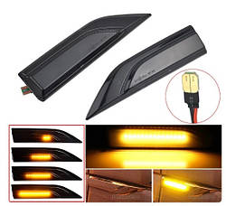 Повторювач повороту Volkswagen T6 2015- Фольксваген Т6 (2шт динамічні чорні ЛЕД)