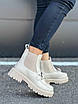 Зимові стильні жіночі челсі, жіночі зимові модні черевики, зимові високі челсі для дівчини, фото 2