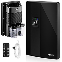 Бытовой влагопоглотитель воздуха напольный электрический Kerch Clear Air 90W Black, Осушитель воздуха для окон