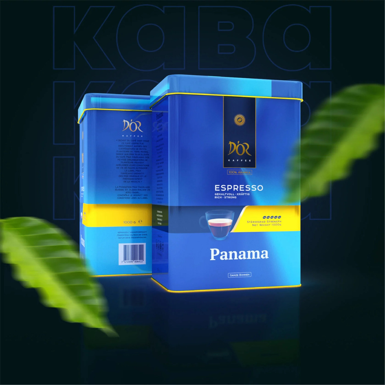 ОРИГІНАЛ! Кава в зернах D'OR Espresso Panama, 1кг у залізній банці