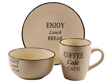 Набір посуду керамічний 3 предмети 18100-D3 ТМ INTEROS FG