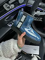 Зимние женские ботинки UGG Classic Mini Clear Blue