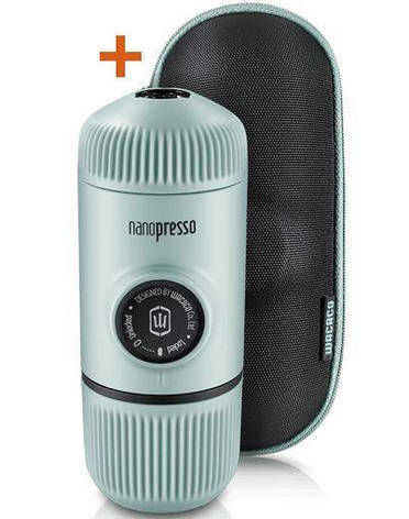 Wacaco Nanopresso Arctic Blue + кейс – портативна кавоварка, мелена кава, фото 1