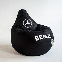 Крісло мішок Мерседес, безкаркасне крісло Mercedes-Benz з логотипом автомобільне для водія