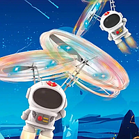 Летающий космонавт электрический | Космонавт ударостойкий левитирующий спиннер с LED подсветкой