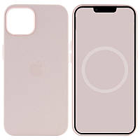 Чохол Silicone case (AAA) with Magsafe and Animation для Apple iPhone 15 (6.1") Рожевий / Light pink