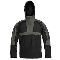 Анорак-ветровка Helikon-Tex Woodsman Anorak Jacket Black/Taiga Green,тактическая мужской дождевик с капюшоном