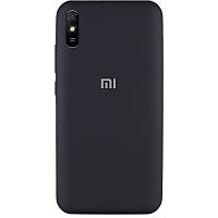 Чехол Silicone Cover Full Protective (AA) для Xiaomi Redmi 9A Черный / Black