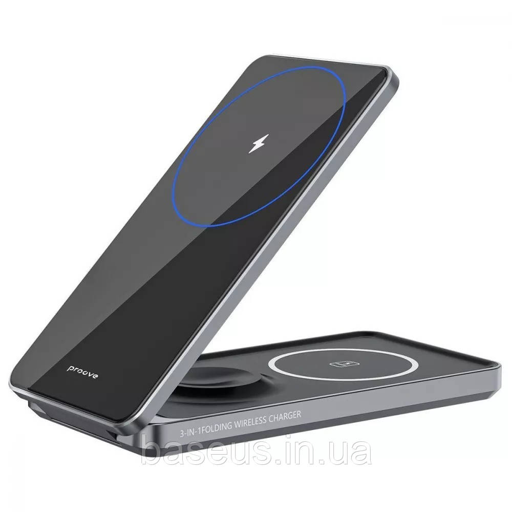Бездротовий Зарядний пристрій Proove Metal Edge 3 in 1