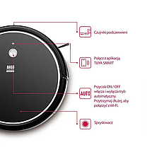 Робот-пилосос Bass Polska BH 10331 зі шваброю та пультом + TUYA SMART для дому, фото 4