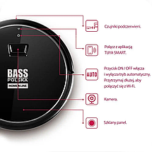 Робот-пилосос Bass Polska BH 10332 зі шваброю камерою та пультом + TUYA SMART для дому, фото 2