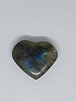 Лабрадор кабошон камень сердце без оправы 33*41*12 мм. натуральный лабрадор Индия
