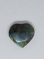 Лабрадор кабошон камень сердце без оправы 36*38*12 мм. натуральный лабрадор Индия